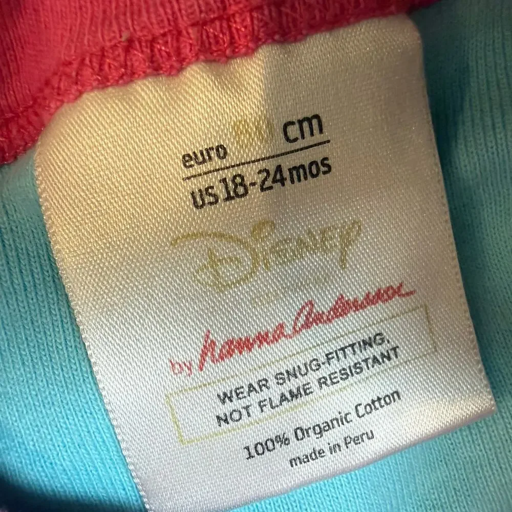 Disney Hanna Andersson Little Mermaid Ariel PJs Pajama Set 18-24 Months